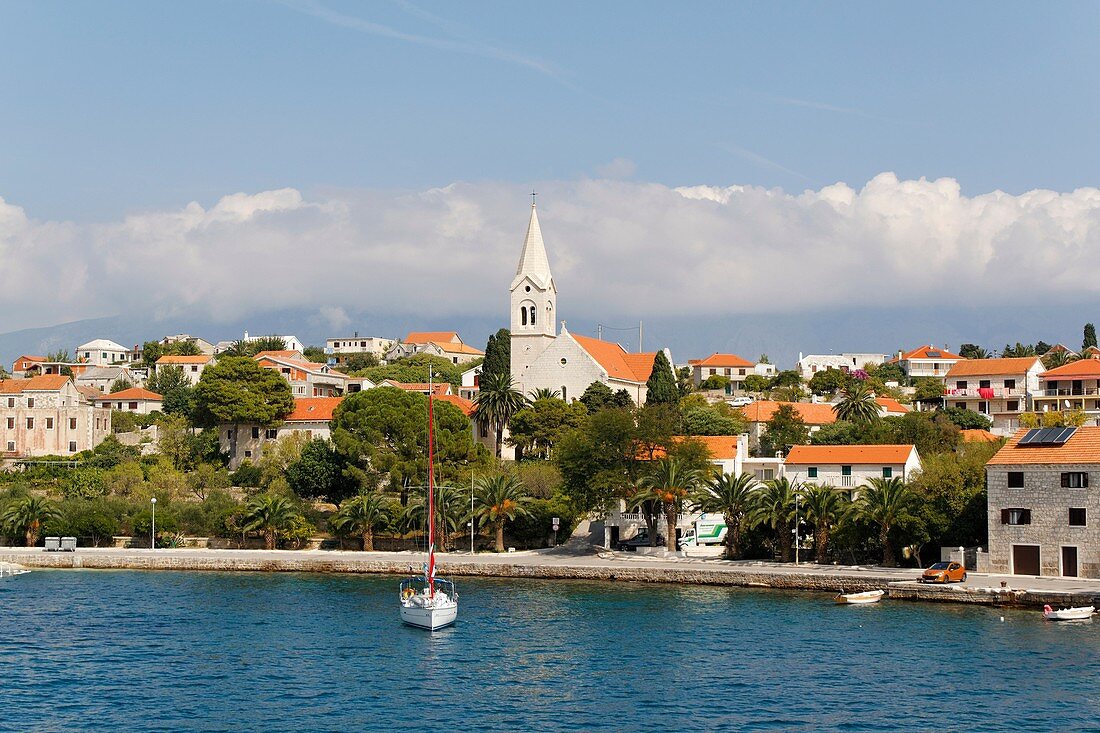 Sumartin fishing village at Brac Island, Croatia, Europe