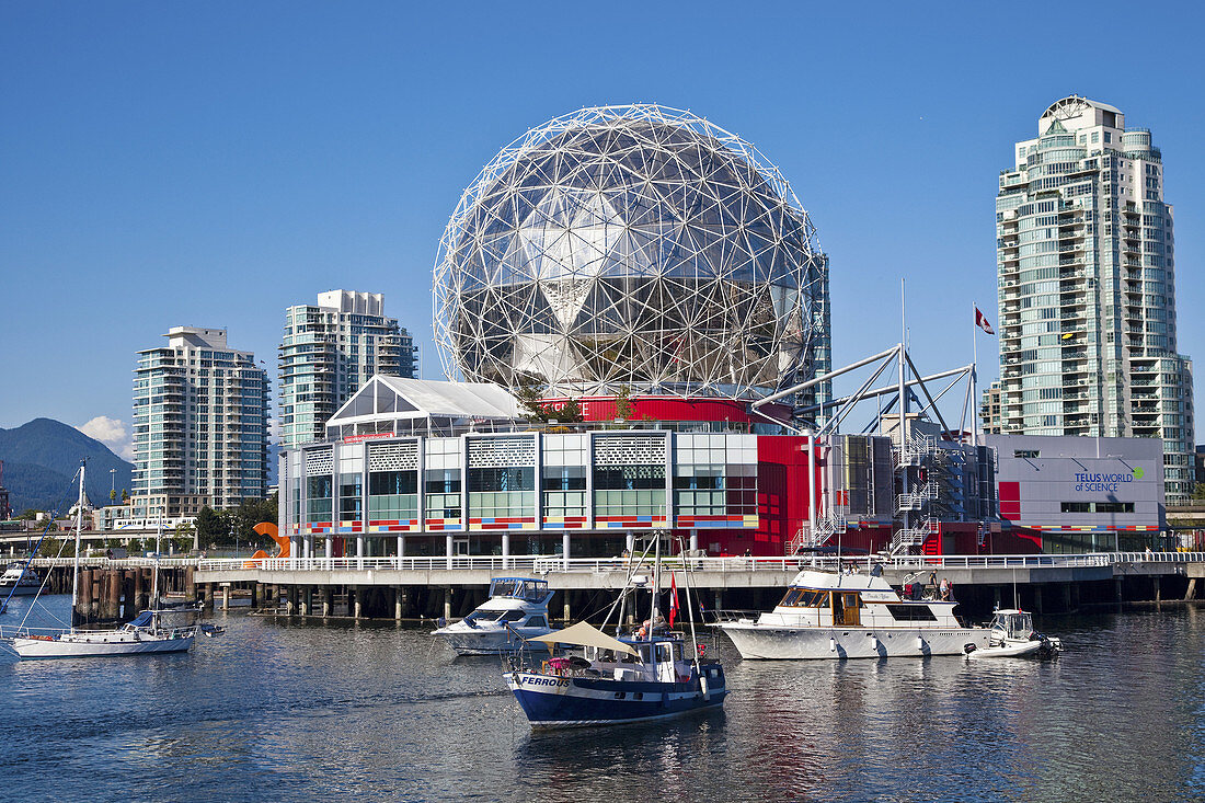 Science World golfball in Vancouver, british Columbia.