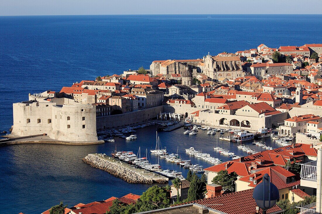 Croatia, Dubrovnik, general aerial view,