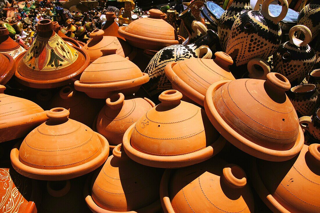 Earthenware pots to cook the tagine, Morocco