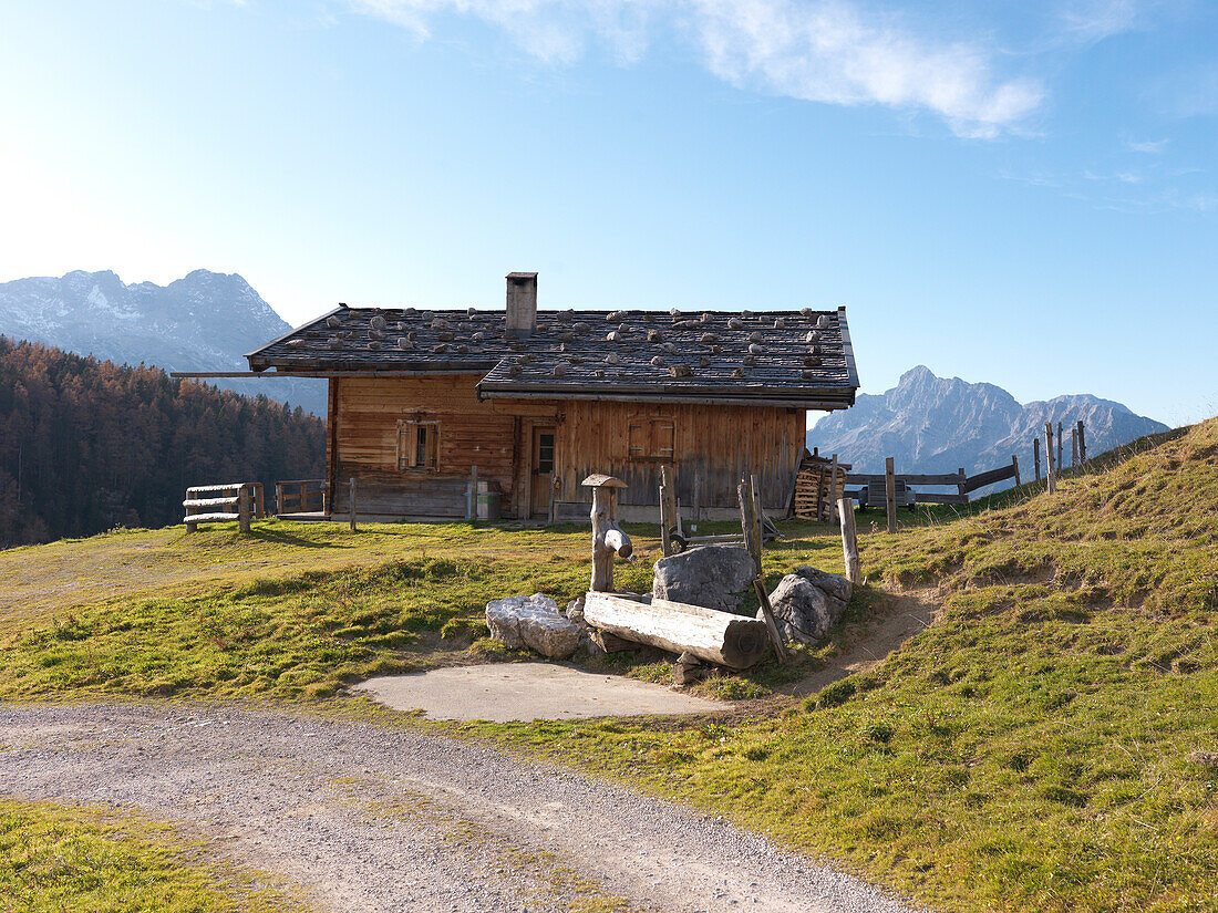 Mountain hut, Kallbrunn Alp, Lofer, Salzburger Land, Austria