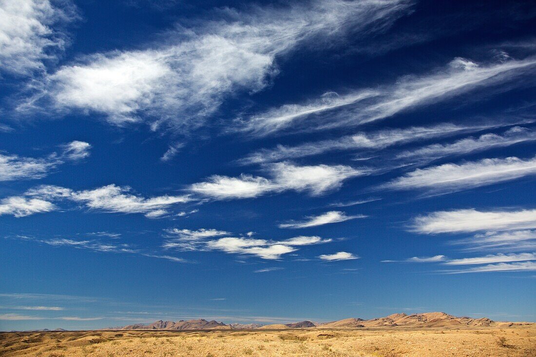 Clouded sky over the Naukluft Mountains, Namibia