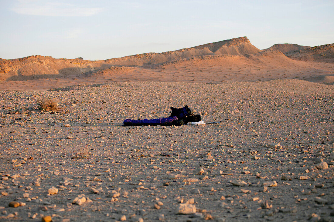 Bivouac in the desert, Machtesch Ramon, Negev Desert, Israel