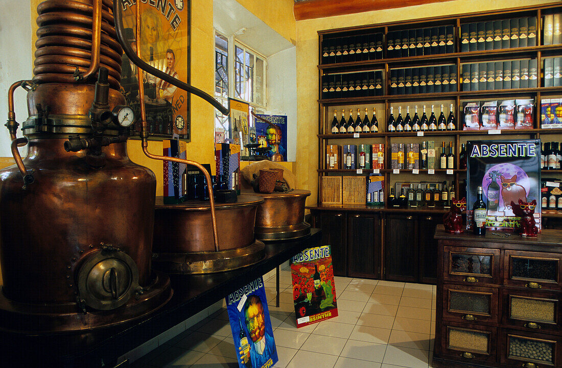 Forcalquier, France, Provence, Alpes_de_Haute_Provence, business, trade, distillery