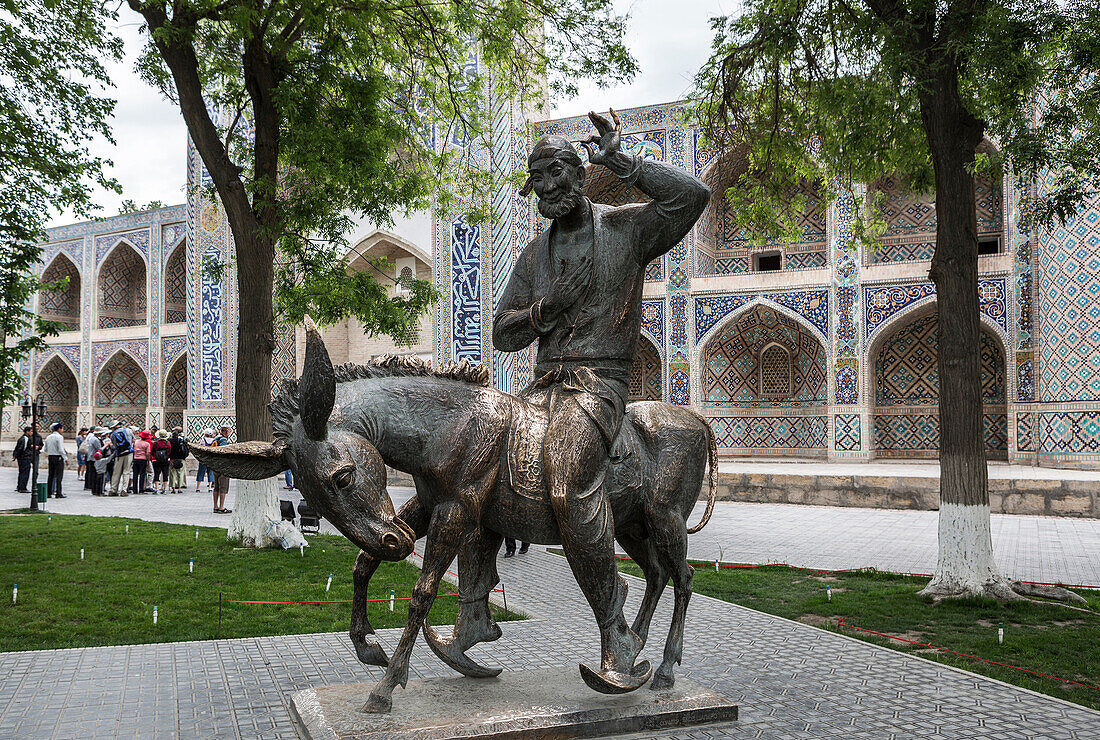 Bukhara, Hoja Nasruddin, Sofi tales, Uzbekistan, Central Asia, Asia, city, colourful, famous, monument, silk road, statue, touristic, tradition, travel, unesco