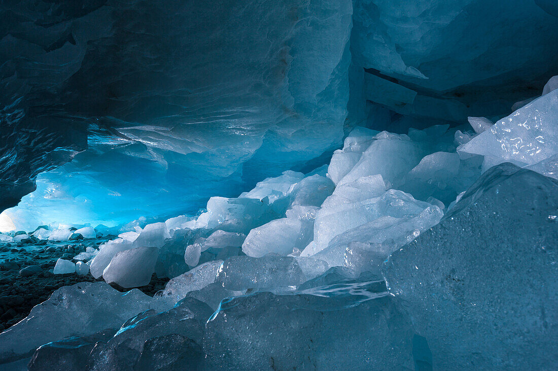 Zinalgletscher, Switzerland, Europe, canton Valais, Val d'Anniviers, glacier, ice, glacier cave