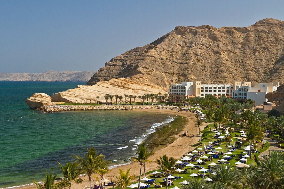 The Al Jissah Beach facing the Gulf of Oman near Muscat, Oman