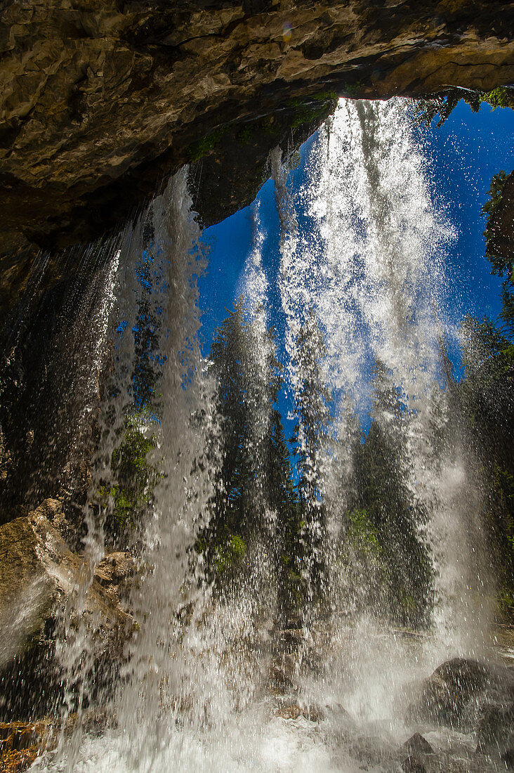 Spouting Rock waterfalls, near Hanging Lake, Glenwood Canyon, near Glenwood Springs, Colorado USA.