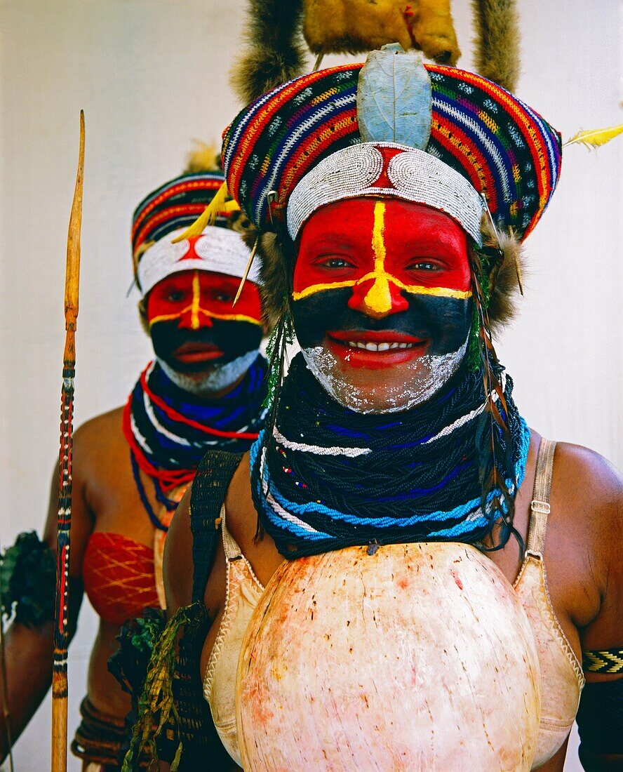 Two women from the Chimbu province in the highlands of Papua New Guinea