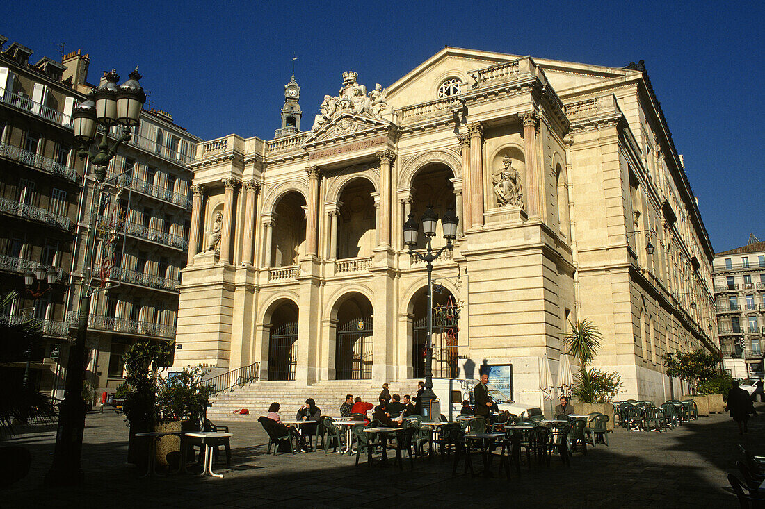 France. Toulon. Place Victor Hugo & the Theatre Municipal.