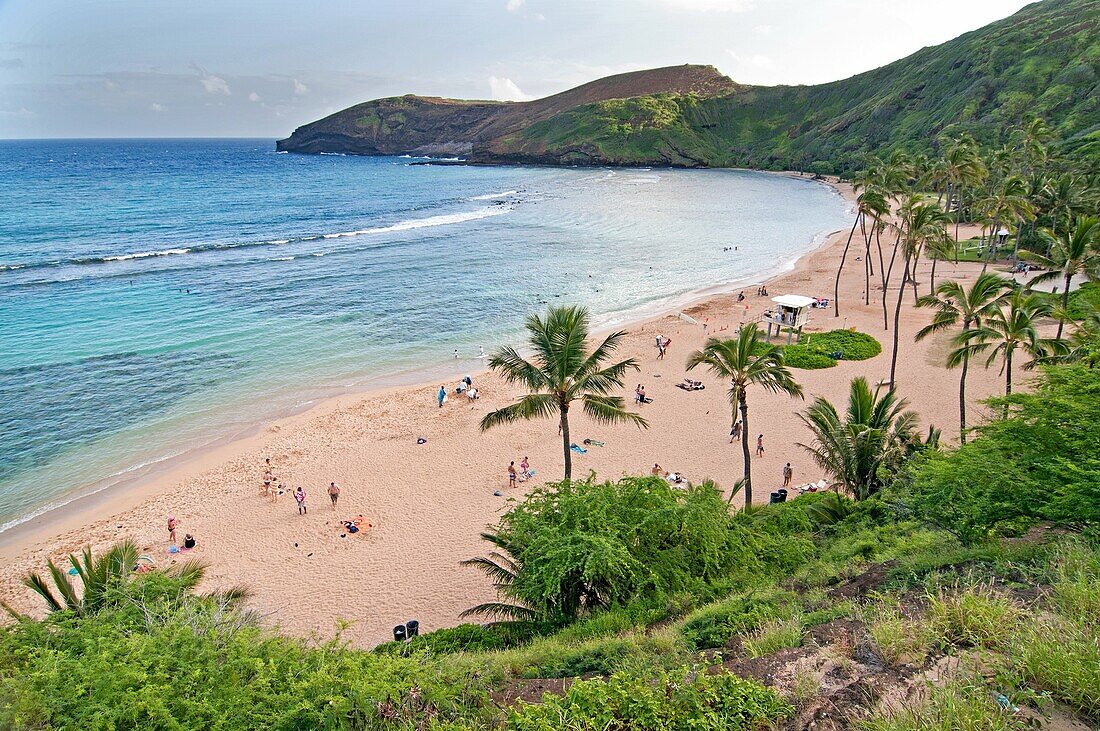 Hawaii, Hanauma Bay Nature Preserve near Koko Head on the island of Oahu in Hawaii