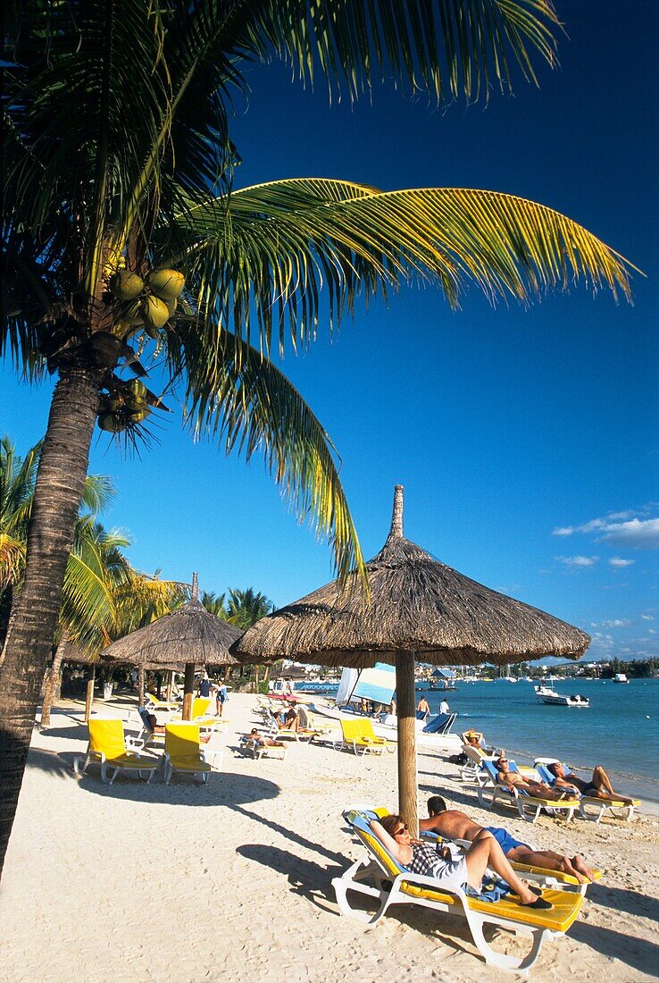 Grand Baie beach, Mauritius Island, Indian Ocean