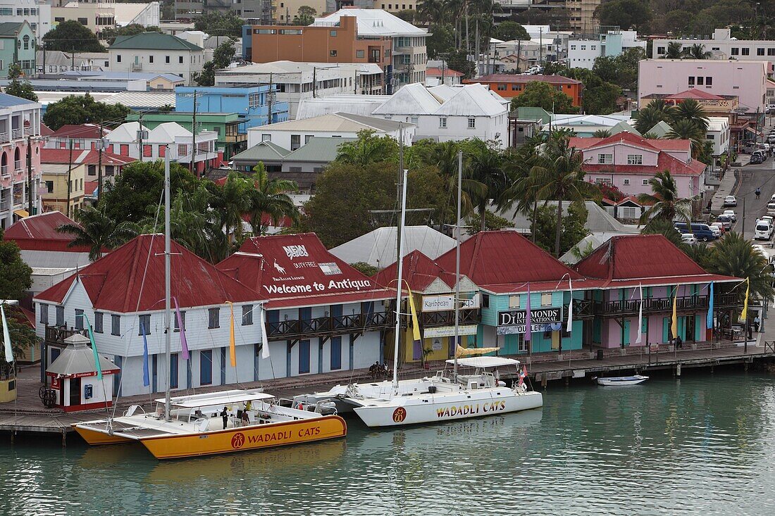 Seaport of the island of Antigua in the Caribbean Sea