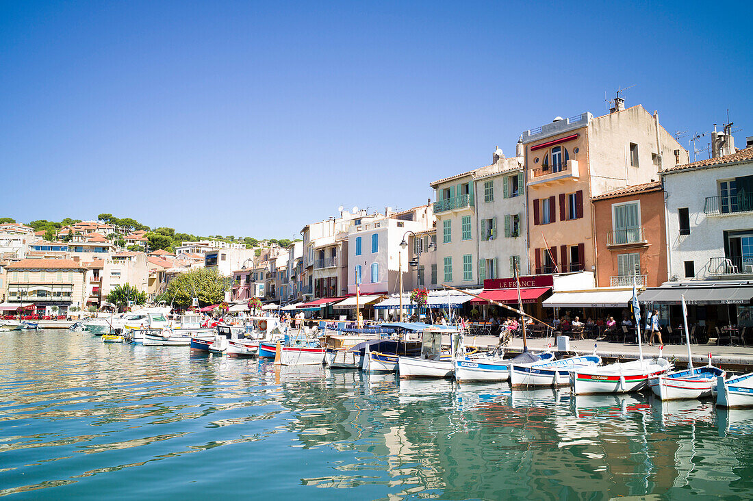 Hafen in Cassis, Bouches-du-Rhône, Frankreich