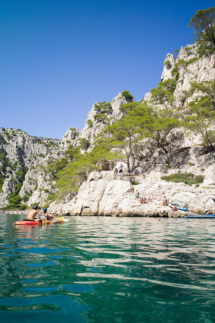 kayaking through Calanque d'En Vau, Bouches-du-Rhone, France