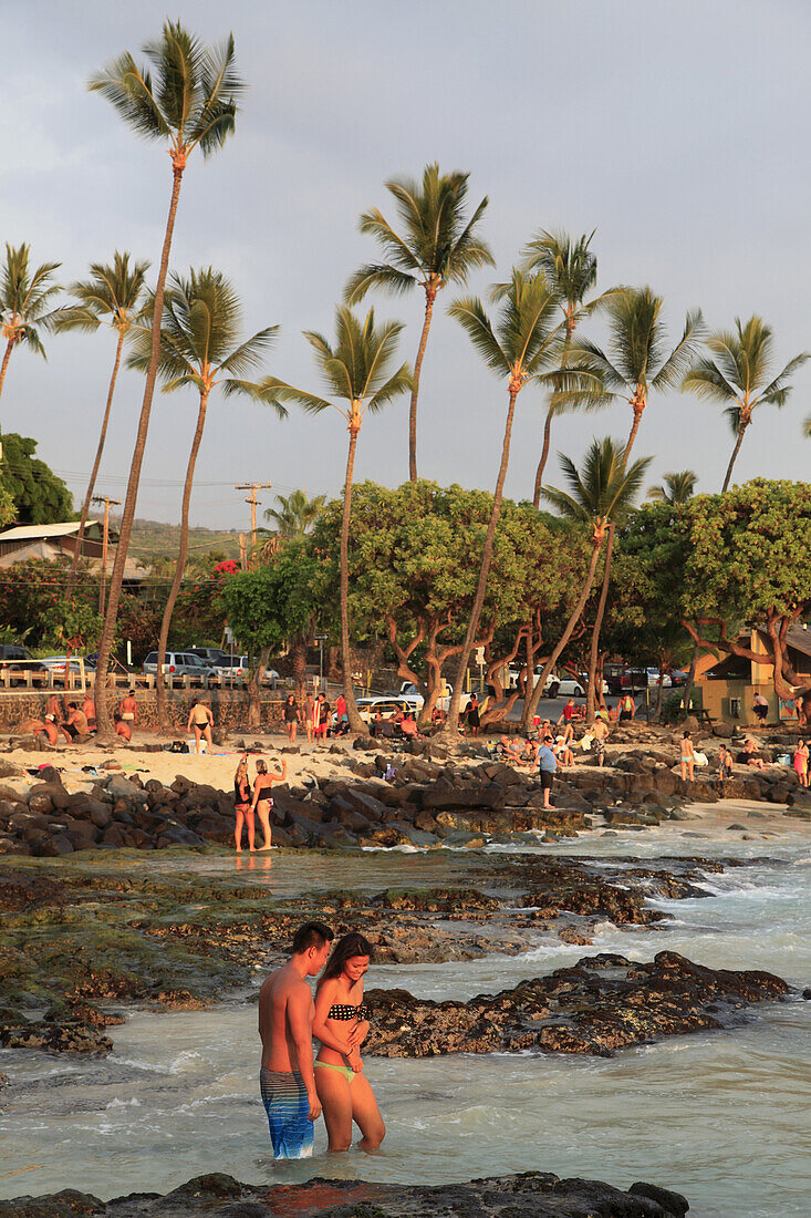 Hawaii, Big Island, White (Magic) Sands Beach,.