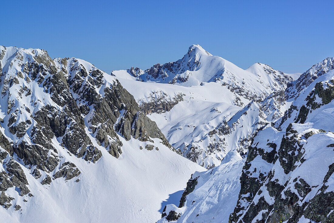 View to Monte Cassorso, Passo Croce, Valle Maira, Cottian Alps, Piedmont, Italy