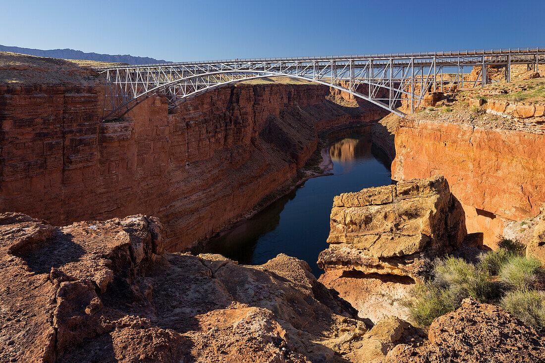 Colorado River, Navajo Bridge, Vermilion Cliffs National Monument, Utah, USA