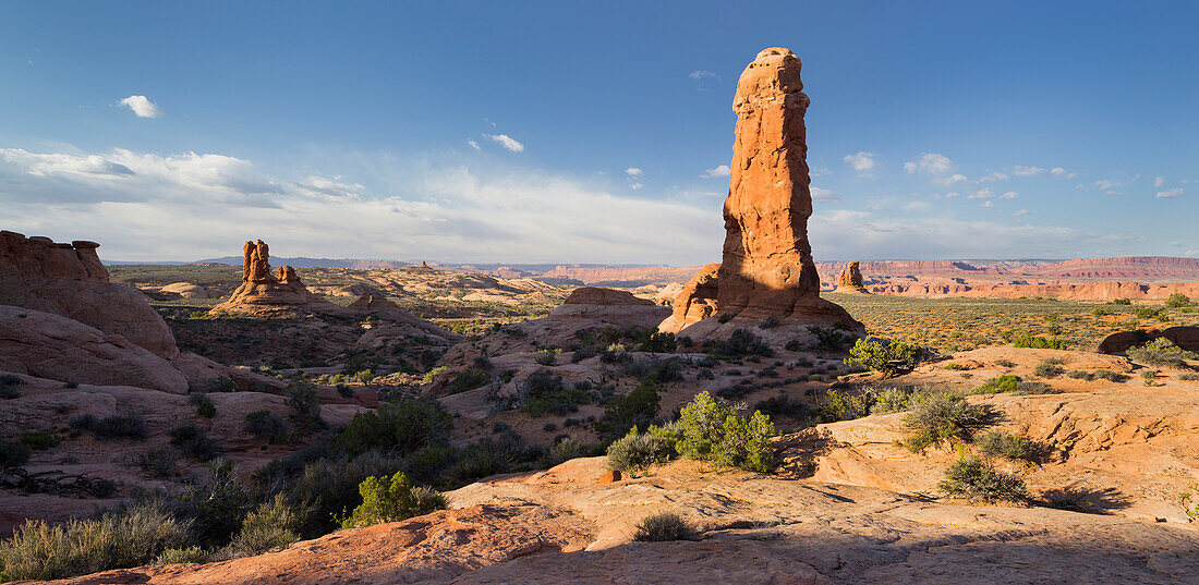 Sandsteinformationen, Garden of Eden, Elephant Butte, Arches National Park, Moab, Utah, USA