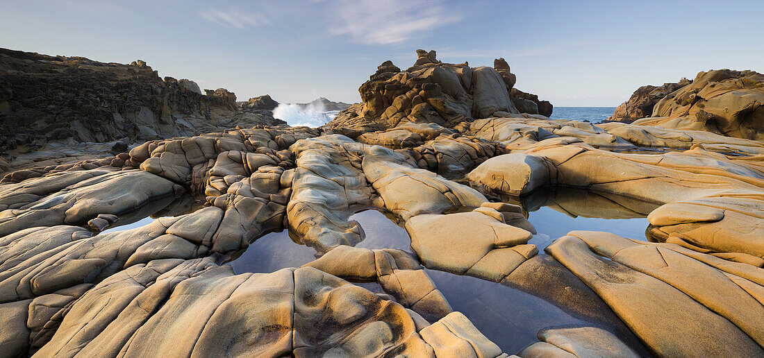 Sandstein, Salt Point State Park, Sonoma Coast, Kalifornien, USA