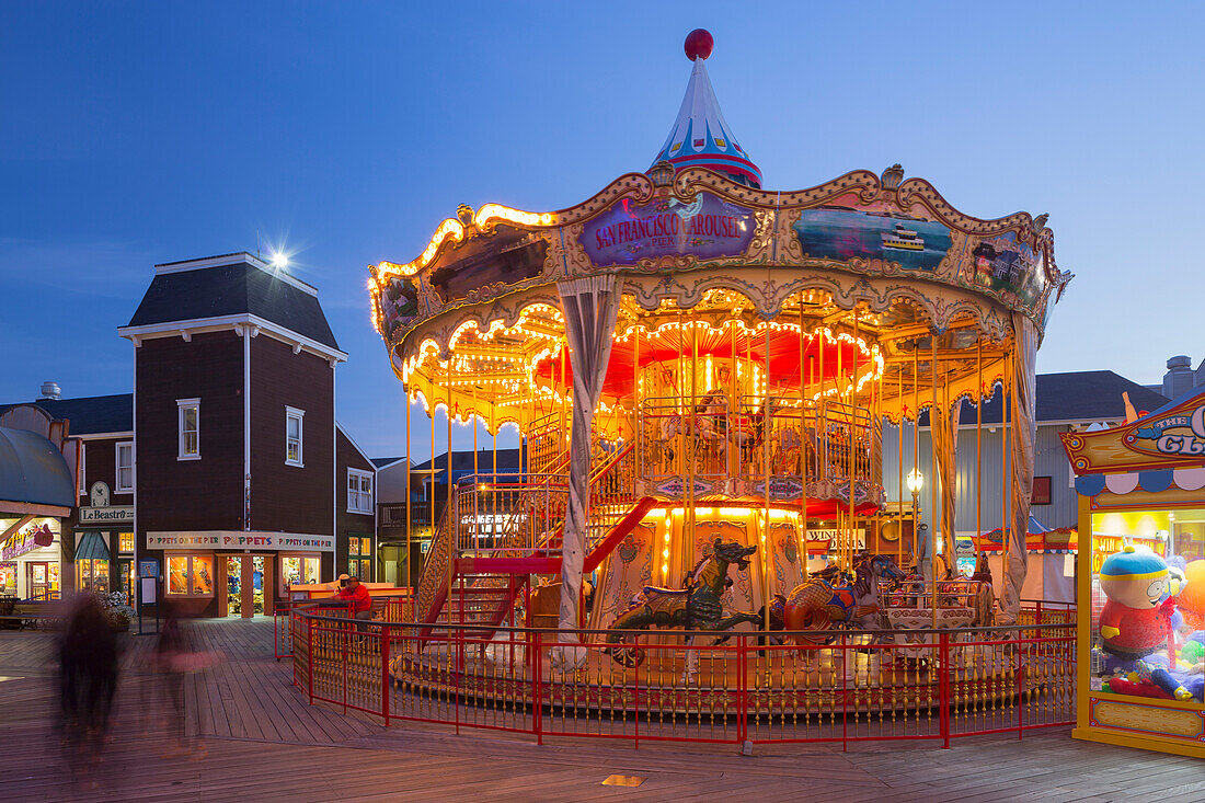 Ringelspiel, Pier 39, San Francisco, Californien, USA