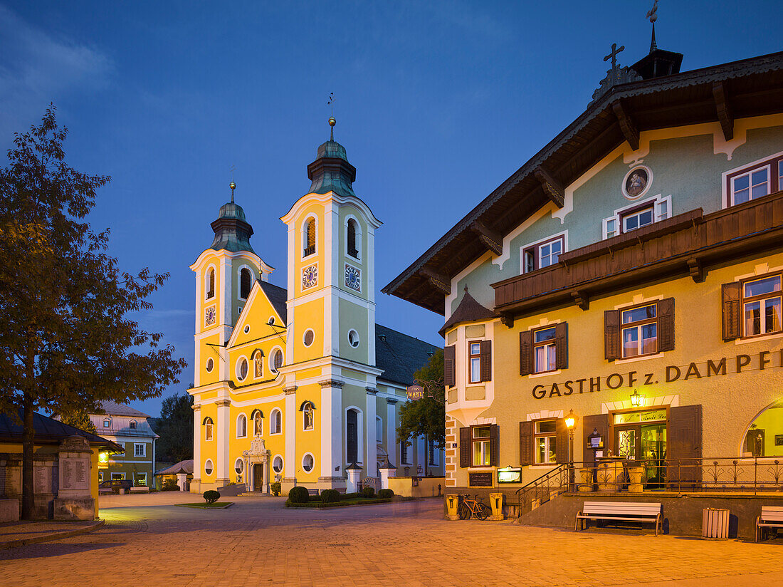 Hauptplatz, church, St. Johann in Tirol, Austria