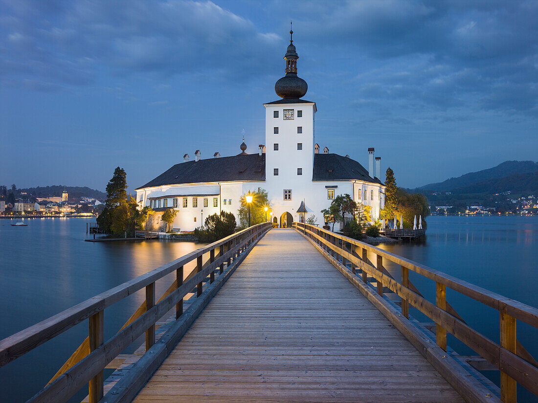 Bridge to Orth, Gmunden, Traunsee, Upper Austria