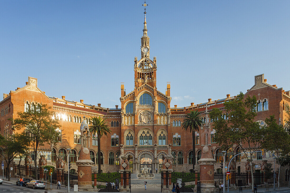 Hospital de la Santa Creu i Sant Pau, former hospital, Modernisme, modernism, Art Nouveau, architect Domenech i Montaner, UNESCO world heritage, city district Eixample, Barcelona, Catalunya, Catalonia, Spain, Europe