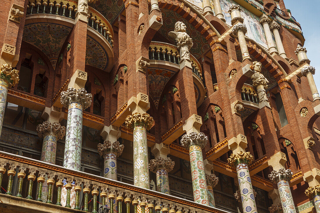 Palau de la Música Catalana, music hall, architect Domenech i Montaner, UNESCO world heritage, Modernisme, modernism, Art Nouveau, St. Pere and La Ribera quarter, Barcelona, Catalunya, Catalonia, Spain, Europe