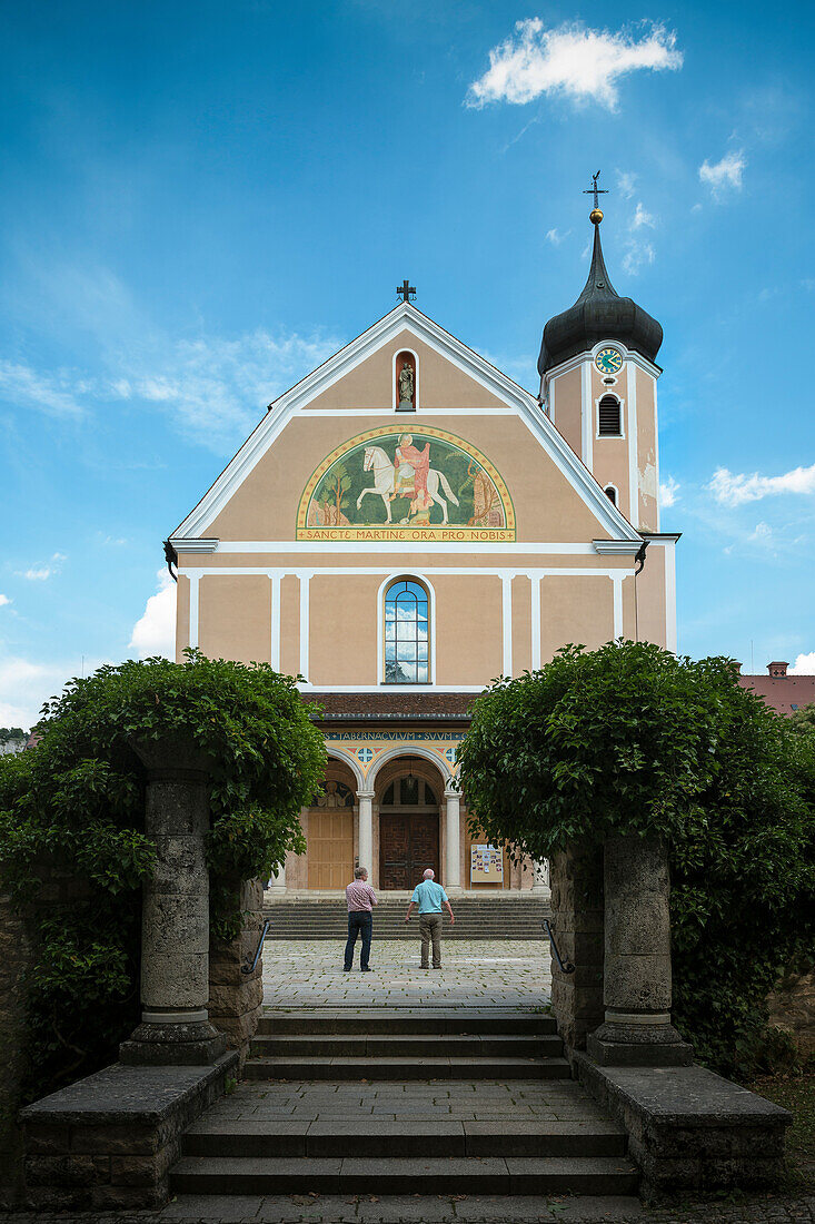 Kloster Kirche, Kloster Beuron, Naturpark Oberes Donautal, Landkreis Sigmaringen, Schwäbische Alb, Baden-Württemberg, Deutschland