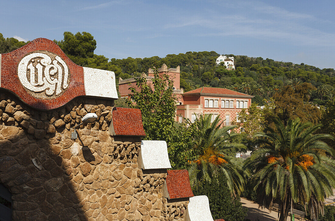 Park Güell, Modernisme, Jugendstil, Architekt Antonio Gaudi, UNESCO Welterbe, Stadviertel Gracia, Barcelona, Katalonien, Spanien, Europa