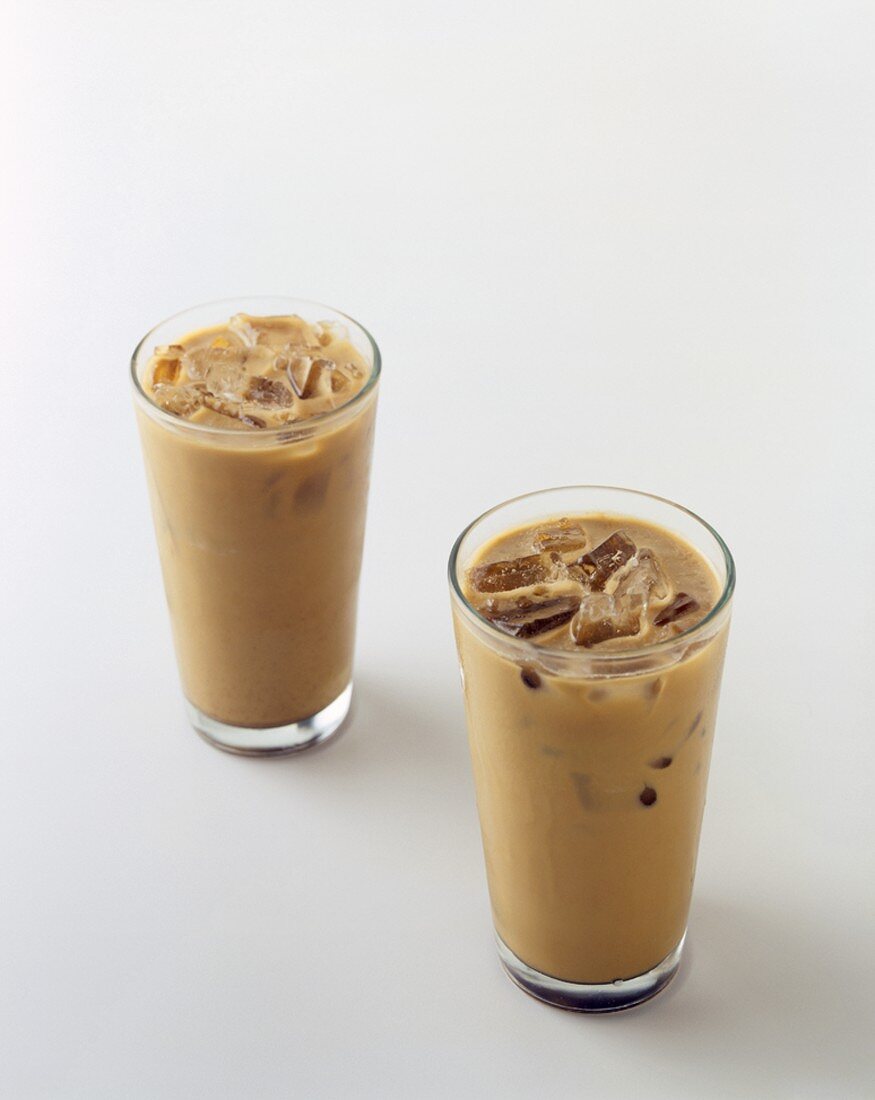 Two Glasses of Iced Coffee