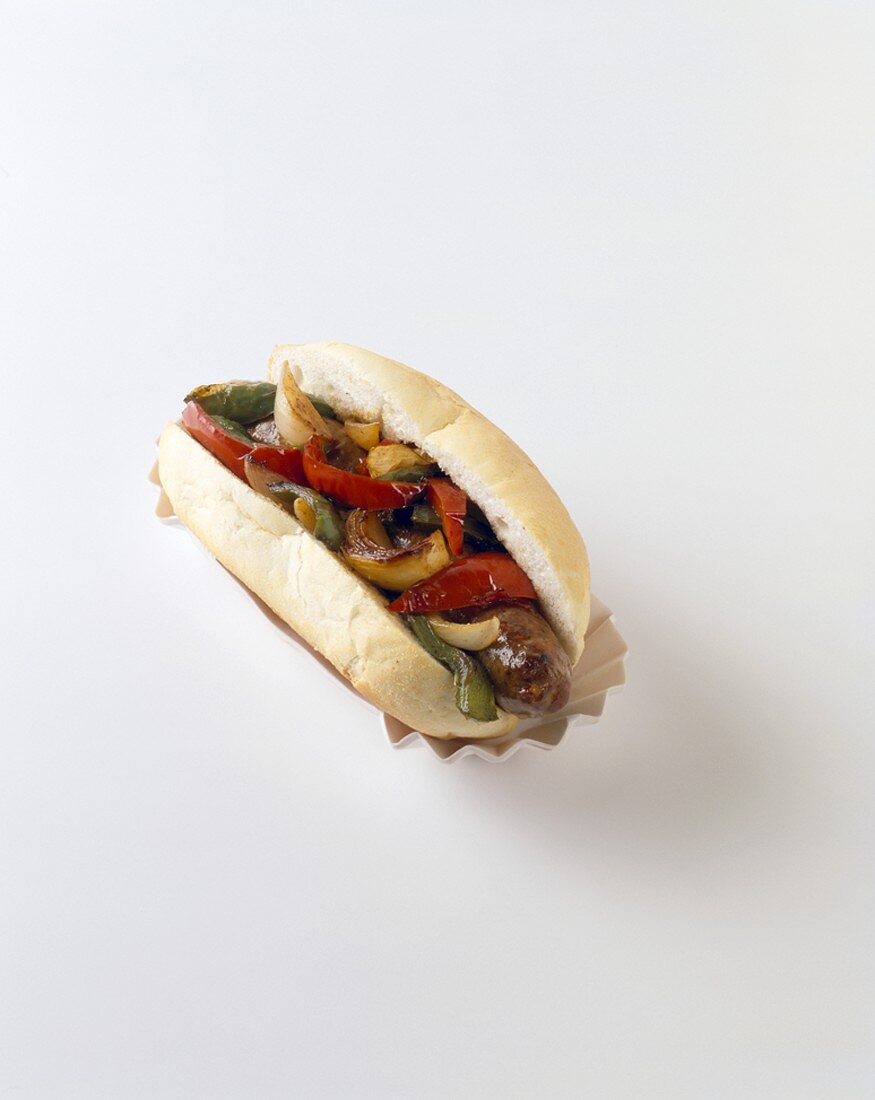 A Sausage, Pepper and Onion Sub