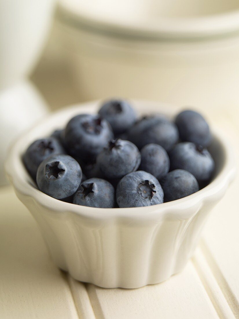 Small Bowl of Fresh Blueberries