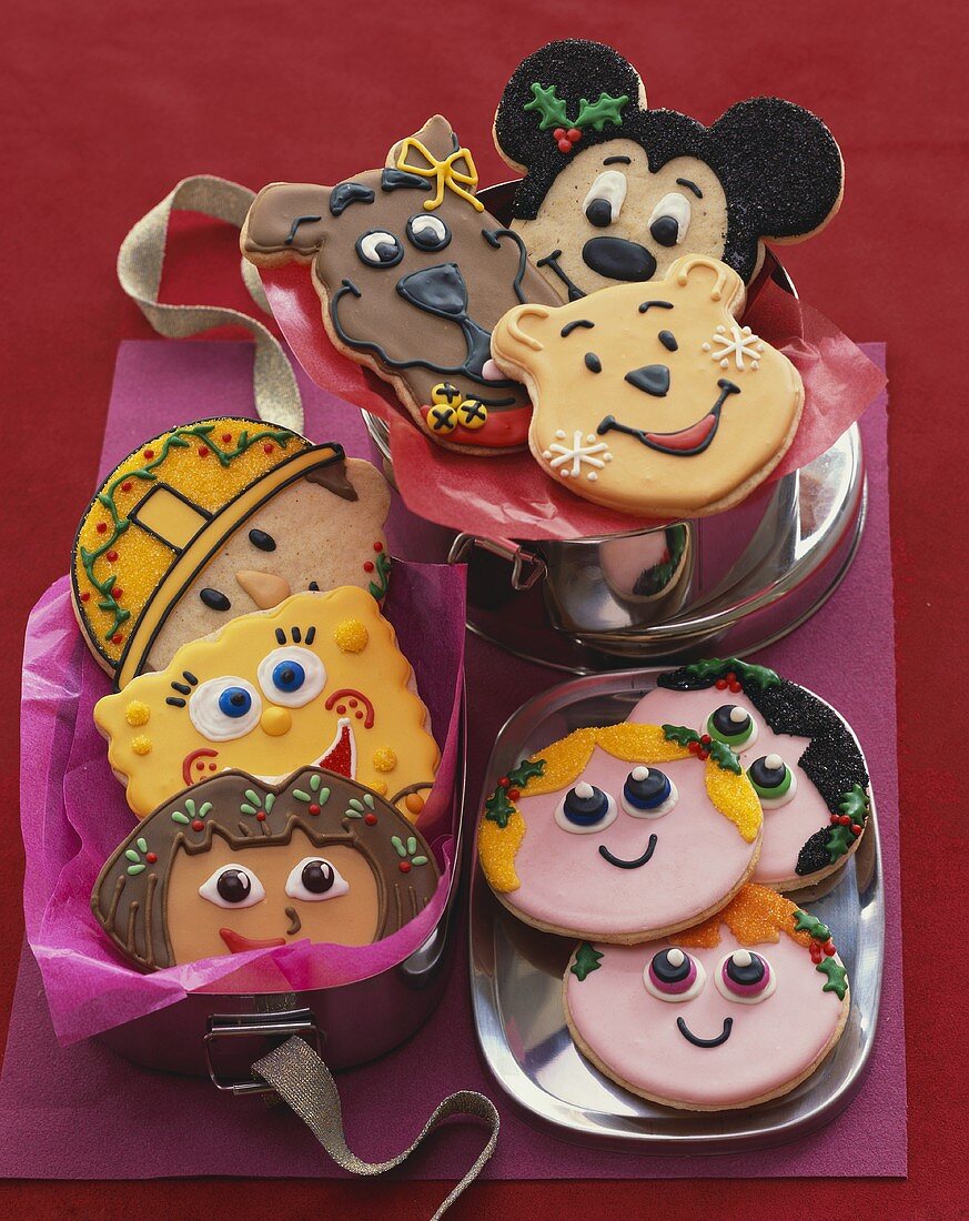 Assorted Decorated Kids Cartoon Cookies