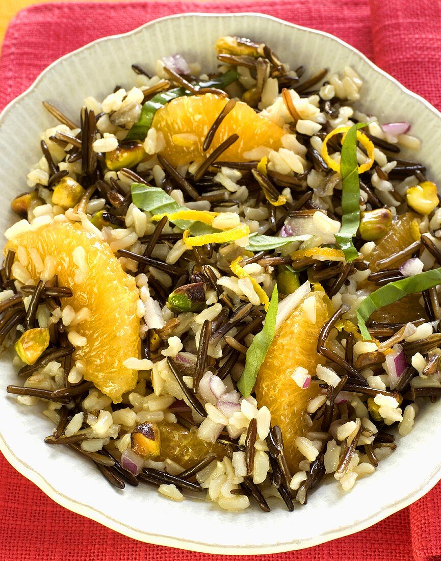 Wild Rice with Orange Slices