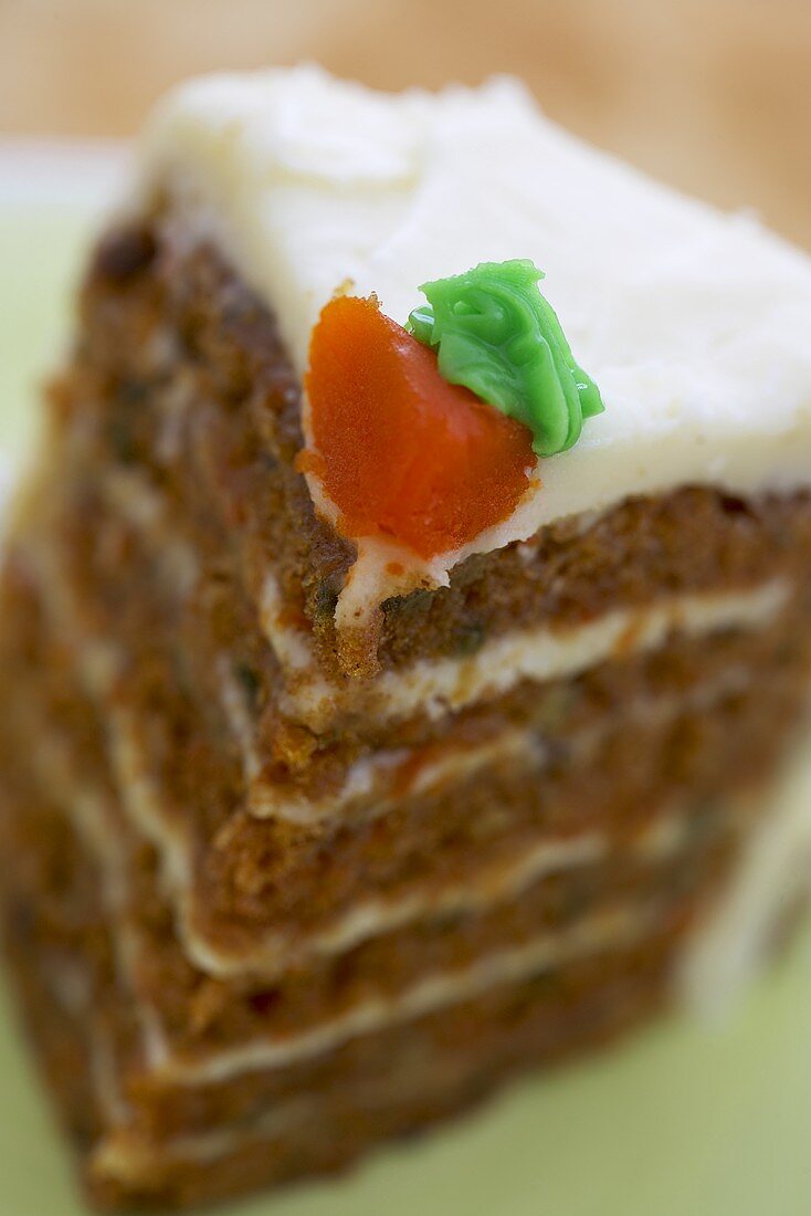 Slice of Carrot Cake; Close Up