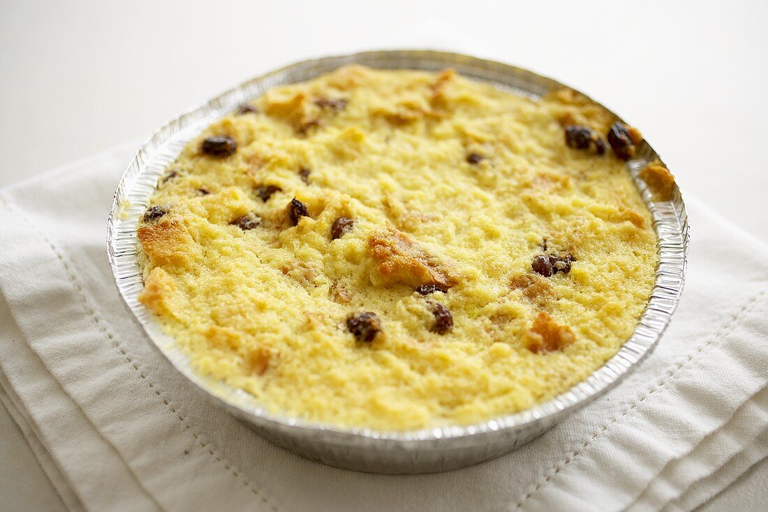 Bread Pudding Baked in a Disposable Pan