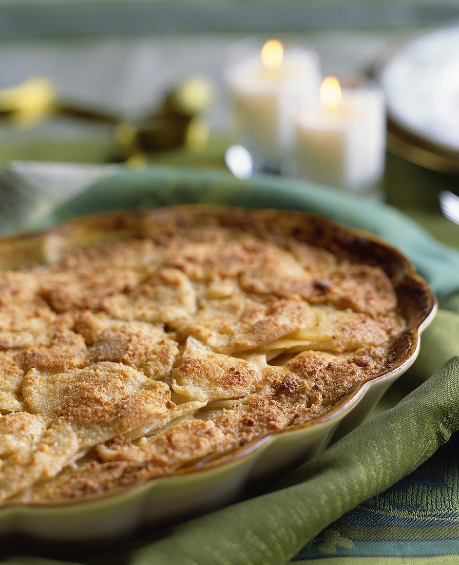 Scalloped Potatoes in Baking Dish