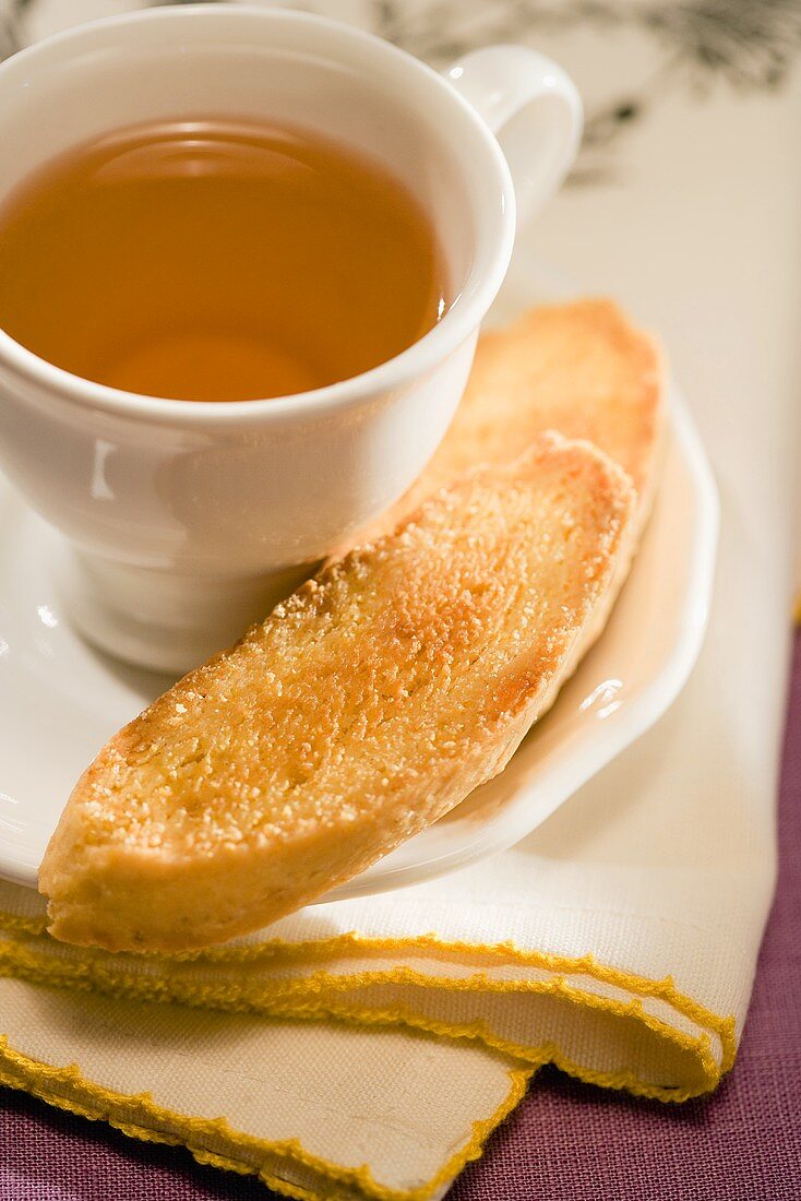Cup of Tea with Biscotti