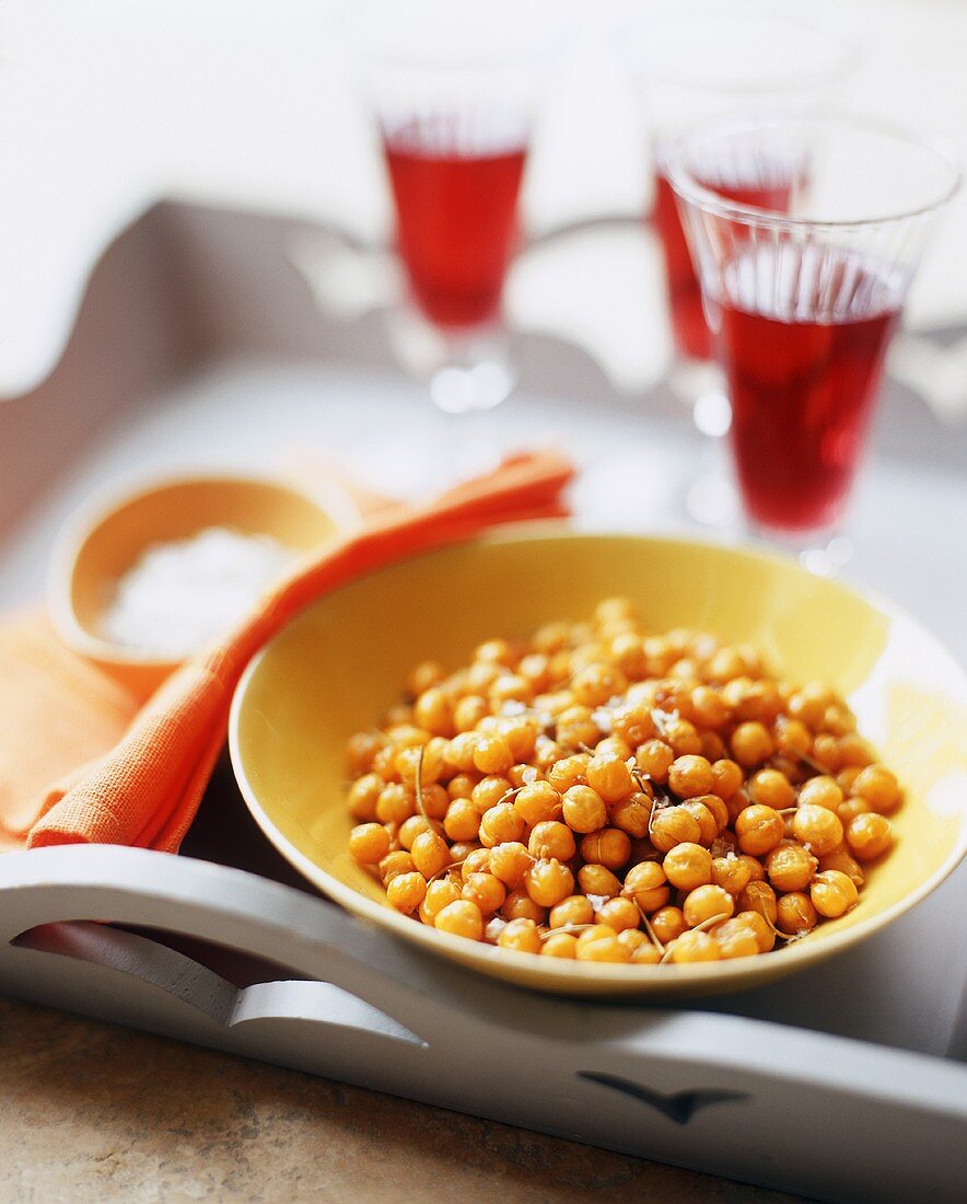 Crispy Chickpea Snack in a Bowl