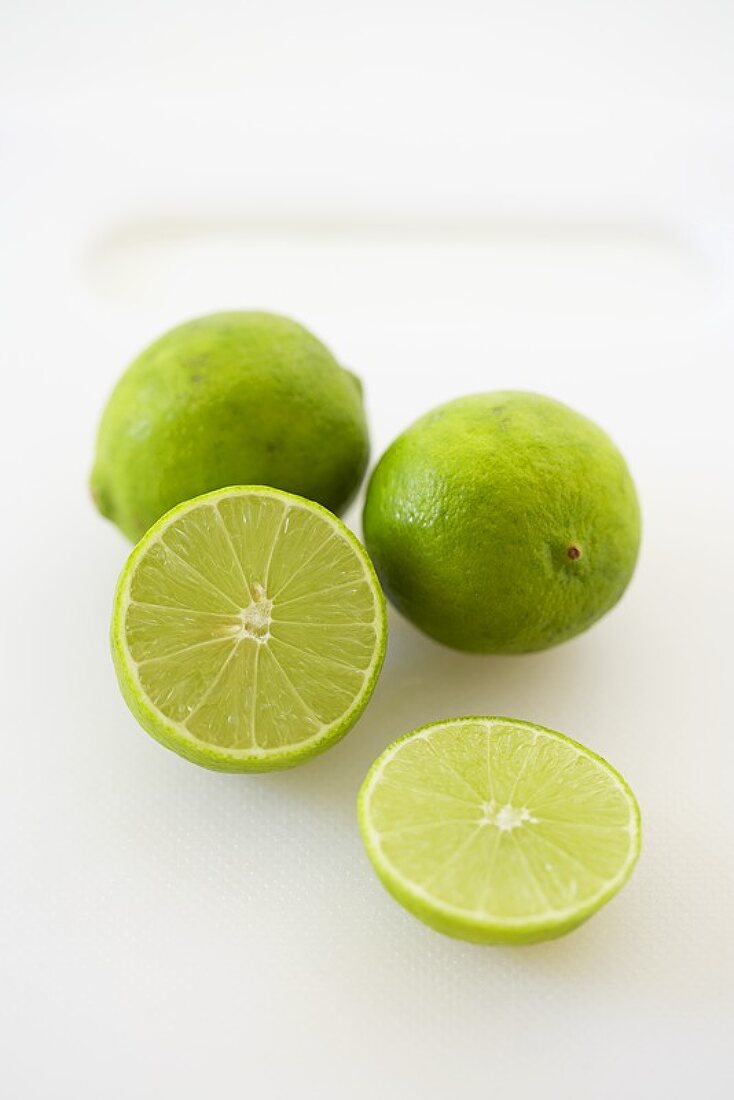 Key Limes, Halved and Whole