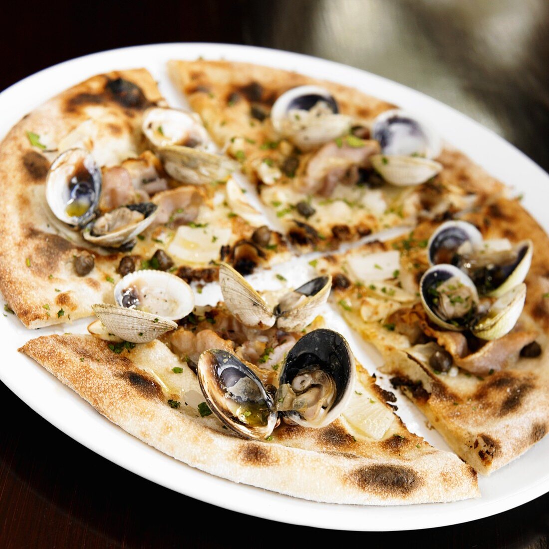 Clam and Garlic Pizza