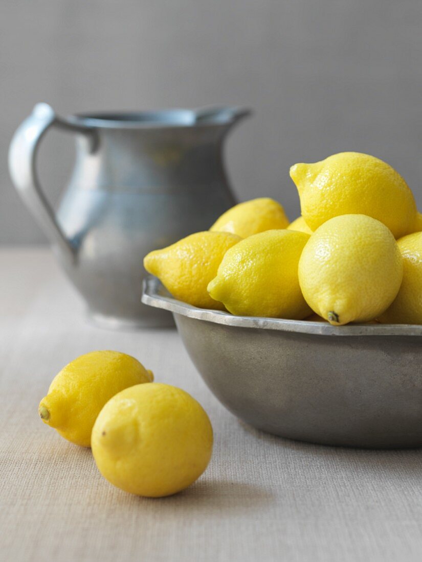 Bowl of Fresh Lemons, Pitcher