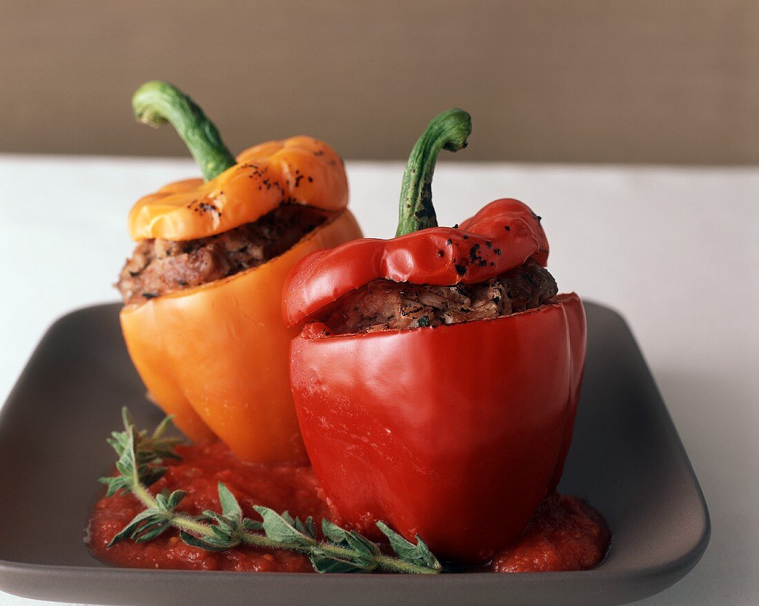 Two Stuffed Bell Peppers