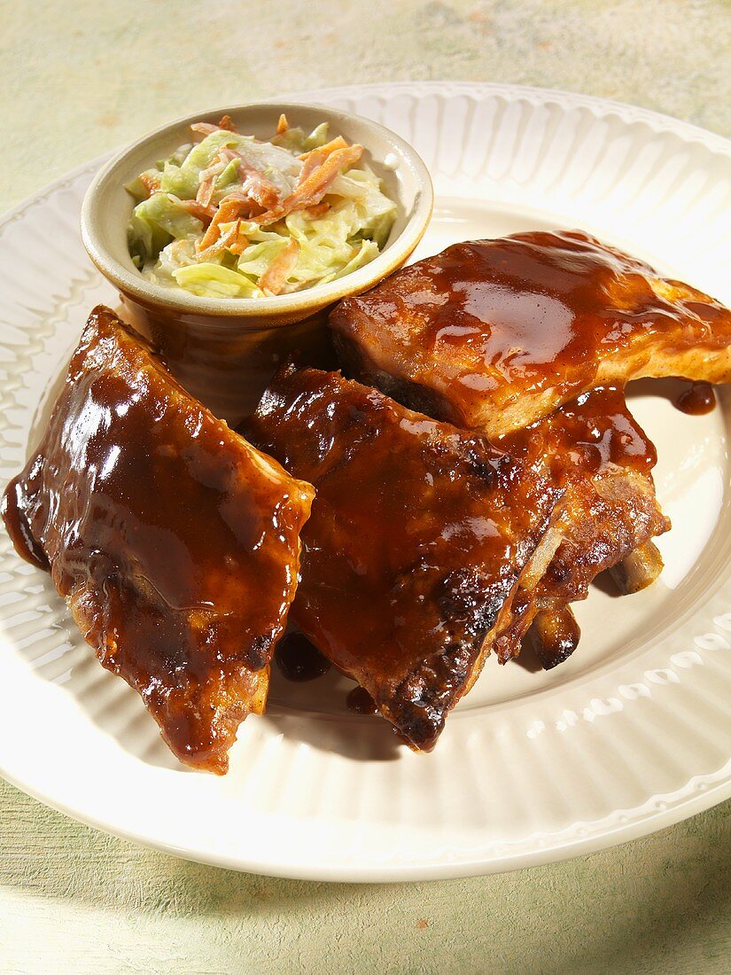 Baby Back Ribs with Cole Slaw