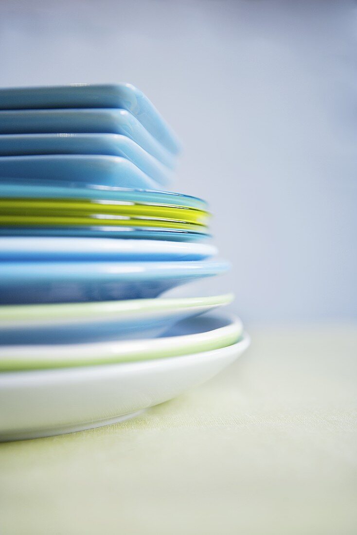 Stack of Various Sized Plates