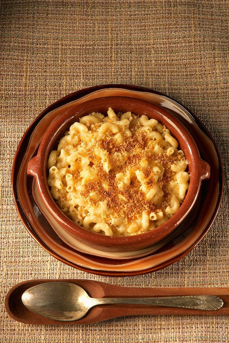 Baked Macaroni and Cheese; Spoon