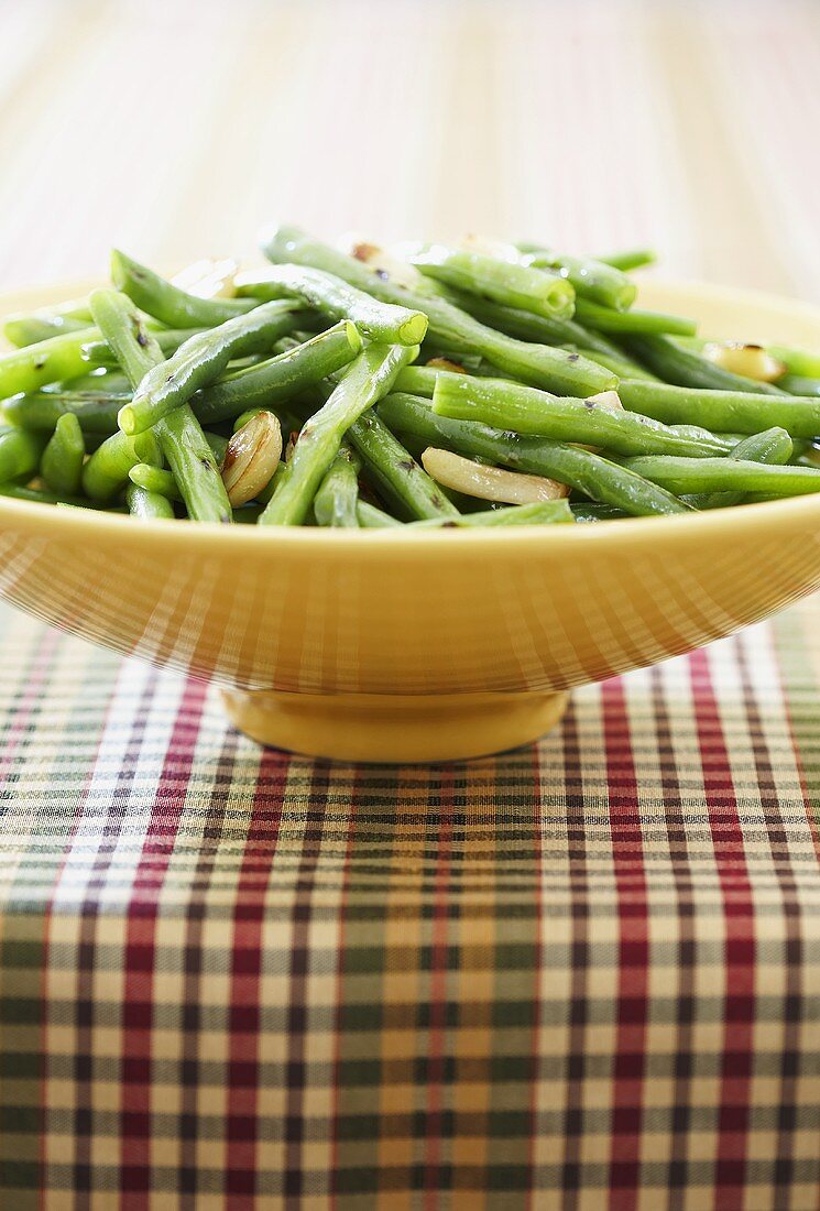 Green Beans in a Yellow Bowl