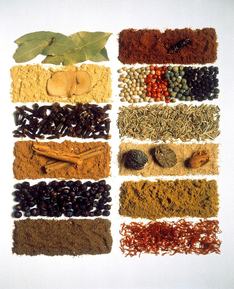 All kinds of spices